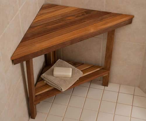 Shower foot stool for shaving