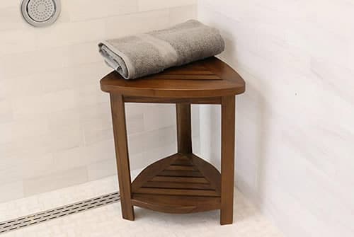 Small shower stool for shaving legs