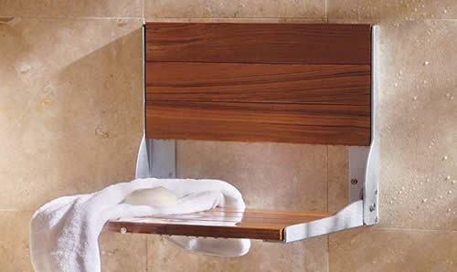Wall mounted shower chair