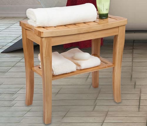 Bamboo bathroom stool