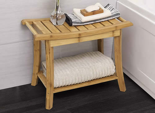 Bamboo shower bench seat