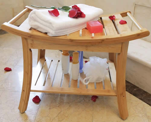 Bamboo shower bench