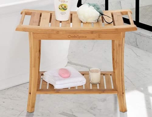 Oasis bamboo bathroom bench