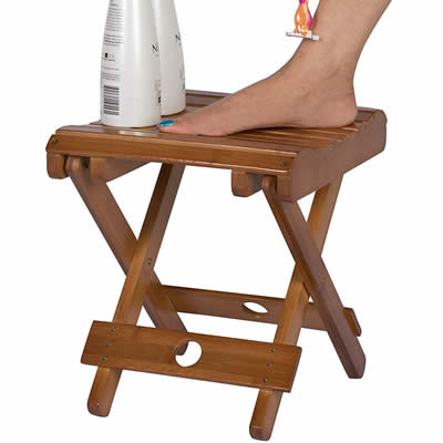 Small shower stool for shaving legs