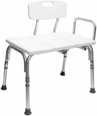 Extra wide shower chair with arms